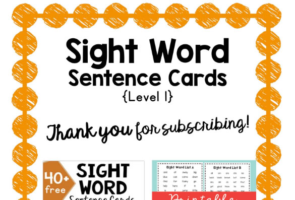 《sight Word Sentence Cards》l1 L5全套pdf下载